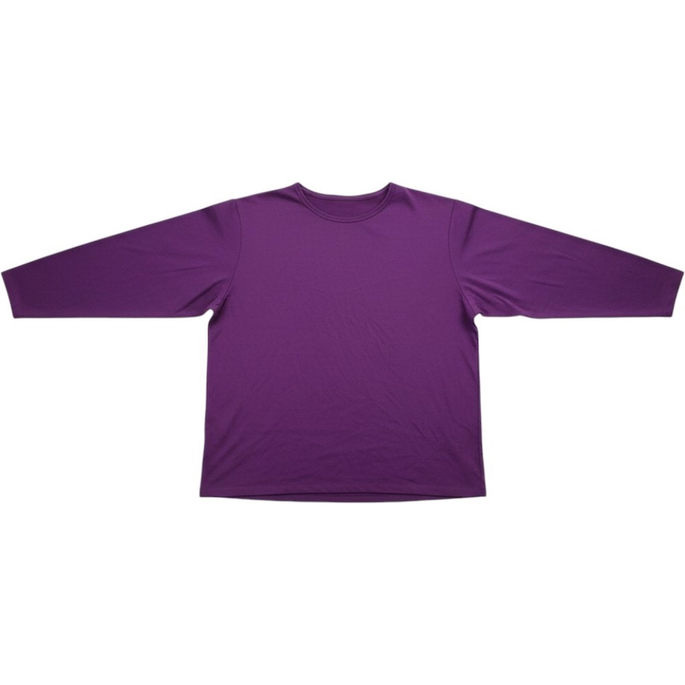 Lands' End Long Sleeve Tee 2X Purple Cotton Relaxed Crew Neck Plus Size Z876